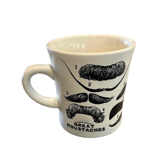 "Great Moustaches" Ceramic Coffee Mug, Unemployed Philosophers Guild, Exc. 2012 - Picture 3 of 5